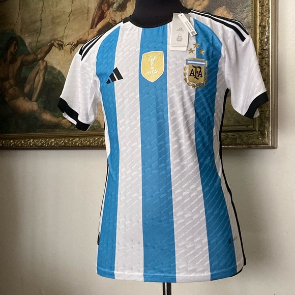 Adidas Argentina Home Original 2023 Jersey NWT Messi #10 M L XL🇦🇷 ⭐️⭐️⭐️🇦🇷⚽️ - Picture 8 of 9